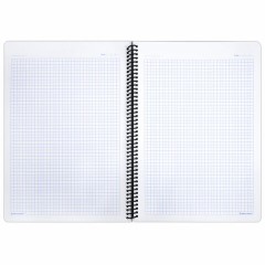 Тетрадь обложка пластик, А4, 80 л., спираль пластик, клетка, BRAUBERG "Metropolis", черный, 404742 - фото 3