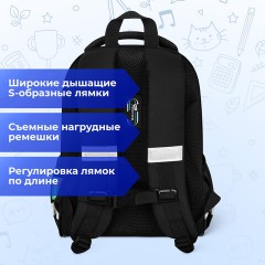 Ранец BRAUBERG KIDS START, 1 отделение, 2 кармана, "Герой в космосе", СВЕТЯЩИЙСЯ, 35х26х13 см, 274408 - фото 15