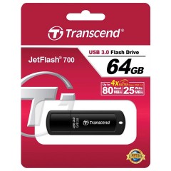 Флеш-память Transcend JetFlash 700, 64Gb, USB 3.1 G1, чер, TS64GJF700 Флеш-память Transcend JetFlash 700, 64Gb, USB 3.1 G1, чер, TS64GJF700 - фото 3