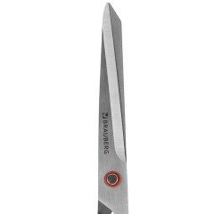 Ножницы BRAUBERG "Super black" 220 мм, черные, 3-сторонняя заточка, ручки из ABS-пластика, 238855 - фото 4