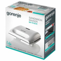 Сэндвичница GORENJE SM701GCW, 700 Вт, белый Сэндвичница GORENJE SM701GCW, 700 Вт, белый - фото 5
