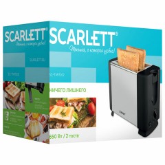 Тостер SCARLETT SC-TM11012, 650 Вт, 2 тоста, 6 режимов, металл/пластик, черный/серебро - фото 5