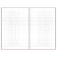 Блокнот А5 134х206 мм, 80 л., твёрдый, клетка, BRAUBERG "Minimal", розовый, 116441 - фото 5