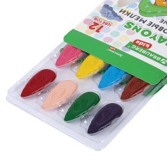 Восковые мелки фигурные BRAUBERG KIDS "Капельки", 12 цветов, 273094 - фото 4
