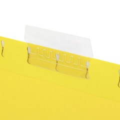 Подвесные папки A4/Foolscap (404х240 мм) до 80 л., КОМПЛЕКТ 10 шт., желтые, картон, STAFF, 270935 - фото 4