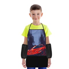 Набор для уроков труда BRAUBERG KIDS, клеенка ПВХ, накидка фартук с нарукавниками, "Red car", 272363 Набор для уроков труда BRAUBERG KIDS, клеенка ПВХ, накидка фартук с нарукавниками, "Red car", 272363 - фото 2