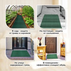 Коврик ДОРОЖКА 0,9х10 м, "ТРАВКА" ЗЕЛЕНЫЙ пластиковый грязезащитный, щетина 10 мм, LAIMA EXPERT, 701071 Коврик ДОРОЖКА 0,9х10 м, "ТРАВКА" ЗЕЛЕНЫЙ пластиковый грязезащитный, щетина 10 мм, LAIMA EXPERT, 701071 - фото 11