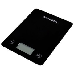 Весы кухонные УМНЫЕ BRASSON (БРАССОН) KS-22D, до 10 кг, КБЖУ, приложение, стекло, черные, 458446 - фото 3