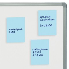 Блок самоклеящийся (стикеры) STAFF STANDARD, ПАСТЕЛЬНЫЙ 76х51 мм, голубой, 100 листов, 116582 - фото 5