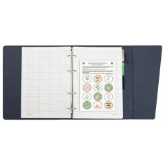 Тетрадь на кольцах А5, 180х220 мм, 120 л., под кожу, клапан, разделители, BRAUBERG SMART, синий, 405251 - фото 4
