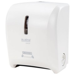 Диспенсер для полотенец в рулонах LAIMA PROFESSIONAL SUPER (H1), механический, белый, ABS-пластик, 609506