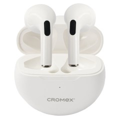 Наушники беспроводные TWS вкладыши с микрофоном CROMEX (КРОМЕКС) EP-T28W, Bluetooth 5.4, белые, 514121 - фото 8