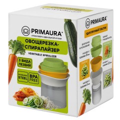 Овощерезка-спиралайзер 3 в 1, ручная, нержавеющая сталь, PRIMAURA (ПРИМАУРА), 702098 - фото 9