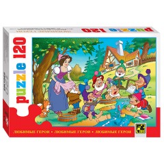 Пазл картонный 120 элементов, "Любимые герои", АССОРТИ, поле 23х16,5 см, STEP PUZZLE - фото 2