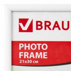 Рамка 21х30 см, пластик, багет 12 мм, BRAUBERG "HIT2", белая, стекло, 390948 Рамка 21х30 см, пластик, багет 12 мм, BRAUBERG "HIT2", белая, стекло, 390948 - фото 3