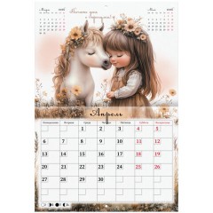 Календарь-планер настенный перекидной на 2026 г., BRAUBERG, 12 листов, 29,5х21,3 см, "Sweet pony", 116948 - фото 7