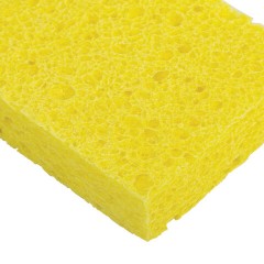 Губки для посуды 110х70х20 мм, ЦЕЛЛЮЛОЗНЫЕ, КОМПЛЕКТ 5 штук, желтые, LAIMA, 700259 - фото 5