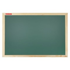 Доска для мела магнитная 30х45 см, зеленая, деревянная рамка, BRAUBERG "Wood", 238797