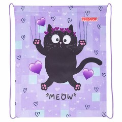Мешок для обуви ПИФАГОР, 1 отделение, 42х34 см, "Falling cat", 272383 Мешок для обуви ПИФАГОР, 1 отделение, 42х34 см, "Falling cat", 272383 - фото 2
