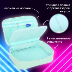Пенал-косметичка BRAUBERG БОЛЬШОЙ, 1 отделение, 1 откидная планка, ткань, 21x15x6 см, "Mint", 270705 Пенал-косметичка BRAUBERG БОЛЬШОЙ, 1 отделение, 1 откидная планка, ткань, 21x15x6 см, "Mint", 270705 - фото 11