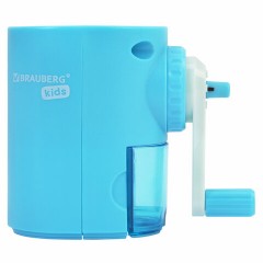 Точилка механическая BRAUBERG KIDS, для простых и цветных карандашей, корпус голубой, крепление к столу, 272005 Точилка механическая BRAUBERG KIDS, для простых и цветных карандашей, корпус голубой, крепление к столу, 272005 - фото 3