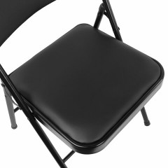 Стул складной BRABIX "Golf Plus CF-003 КОМФОРТ", черный каркас, кожзам черный, В КОРОБЕ, 533026 - фото 11