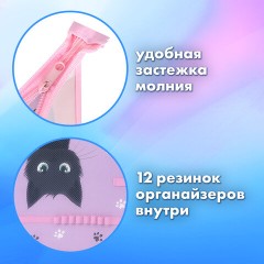 Папка для труда BRAUBERG А4, 2 отделения, пластик, молния сверху, органайзер, "Hide and seek", 273399 - фото 8