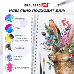 Скетчбук, 4 типа бумаги (акварельная, белая, черная, крафт) 146х204 мм, 60 л., гребень, BRAUBERG ART DEBUT, АНИМЕ, 115066 Скетчбук, 4 типа бумаги (акварельная, белая, черная, крафт) 146х204 мм, 60 л., гребень, BRAUBERG ART DEBUT, АНИМЕ, 115066 - фото 14
