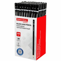 Карандаш чернографитный BRAUBERG, 1 шт., "Touch line", 2В, корпус черный, заточенный, 180623 - фото 9