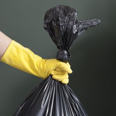 Мешки строительные для мусора 240 л, СУПЕРПЛОТНЫЕ, черные, в рулоне 10 шт., ПВД, 45 мкм, YORK, 090920 - фото 3