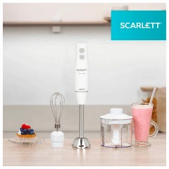 Блендер погружной SCARLETT SC-HB42F06, 850 Вт, 2 скорости, 3 насадки, стакан, белый Блендер погружной SCARLETT SC-HB42F06, 850 Вт, 2 скорости, 3 насадки, стакан, белый - фото 9