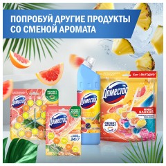 Блок туалетный подвесной твердый 2х50 г + 3х50 г, ДОМЕСТОС "Свежесть цитруса и цветочный букет" - фото 10
