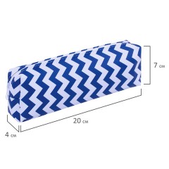 Пенал-косметичка ПИФАГОР, мягкий, "WAVE", прямоугольный, 20х7х4 см, 229264 Пенал-косметичка ПИФАГОР, мягкий, "WAVE", прямоугольный, 20х7х4 см, 229264 - фото 6