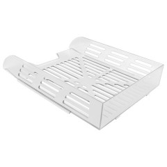 Лоток горизонтальный для бумаг BRAUBERG ECO, 330х245х65 мм, сетчатый, прозрачный, 239013 - фото 4