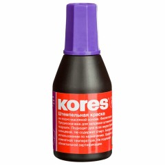 Краска штемпельная KORES фиолетовая 28 мл, на водно-масляной основе, 71344, 3794
