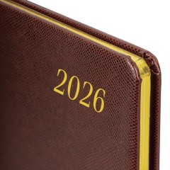 Еженедельник датированный 2026, А5, 145х215 мм, BRAUBERG "Iguana", под кожу, коричневый, 117169 - фото 4