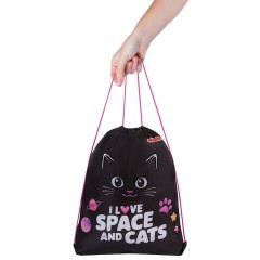 Мешок для обуви ПИФАГОР, 1 отделение, 42х34 см, "Dark kitten", 273419 Мешок для обуви ПИФАГОР, 1 отделение, 42х34 см, "Dark kitten", 273419 - фото 4