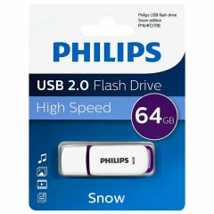 Флеш-диск 64 GB PHILIPS SNOW, разъем USB 2.0, фиолетовый, FM64FD70B/97 Флеш-диск 64 GB PHILIPS SNOW, разъем USB 2.0, фиолетовый, FM64FD70B/97 - фото 3