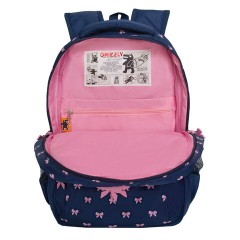 Рюкзак GRIZZLY школьный, анатомическая спинка, 2 отделения, для девочек, "PINK BOWS", 39х30х20 см, RG-568-2/3 Рюкзак GRIZZLY школьный, анатомическая спинка, 2 отделения, для девочек, "PINK BOWS", 39х30х20 см, RG-568-2/3 - фото 4