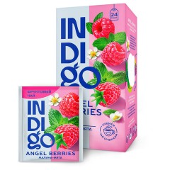 Чайный напиток INDIGO "Малина-мята", 24 пакетика в конвертах по 1,5 г, HERB0084