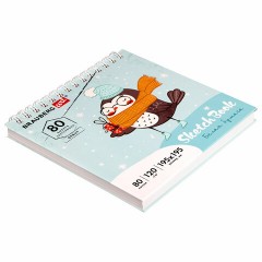 Скетчбук, белая бумага 120 г/м2 195х195 мм, 80 л., гребень, твердая обложка, BRAUBERG ART DEBUT, 112991 Скетчбук, белая бумага 120 г/м2 195х195 мм, 80 л., гребень, твердая обложка, BRAUBERG ART DEBUT, 112991 - фото 6