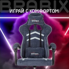Кресло компьютерное BRABIX ''Shooter GM-123'', 2 подушки, ткань, синее/серое, 533212 Кресло компьютерное BRABIX ''Shooter GM-123'', 2 подушки, ткань, синее/серое, 533212 - фото 20