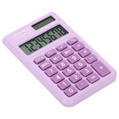 Калькулятор карманный CROMEX (КРОМЕКС) CX-210N-LV (96х62 мм), 8 разрядов, двойное питание, сиреневый, 273836 - фото 4