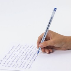 Ручка шариковая масляная PENSAN 1005, СИНЯЯ, корпус прозрачный, узел 0,7 мм, линия письма 0,5 мм, 1005 - фото 7