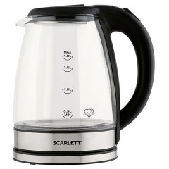 Чайник SCARLETT SC-EK27G88, 1,8 л, 1800 Вт, закрытый нагревательный элемент, стекло, черный - фото 4