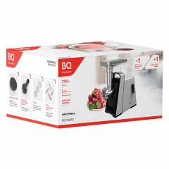 Мясорубка BQ (БИ-КЬЮ) MG2002, 2100 Вт, производительность 2,4 кг/мин, 5 насадок, реверс, стальная, 86196465 - фото 11