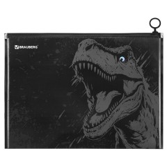 Папка для тетрадей BRAUBERG А4, 1 отделение, пластик, на zip-lock молнии, "Scary dino", 273321 Папка для тетрадей BRAUBERG А4, 1 отделение, пластик, на zip-lock молнии, "Scary dino", 273321 - фото 2