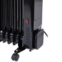 Обогреватель масляный BRASSON (БРАССОН) BOR-7 TOUCH, 7 секций, 1500 Вт, 3 режима, сенсор, пульт ДУ, черный, 457777 - фото 10
