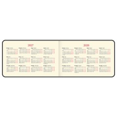 Еженедельник датированный 2027, МАЛЫЙ ФОРМАТ, 105х160 мм, А6, BRAUBERG "Imprint", тиснение, серый, 118163 - фото 3