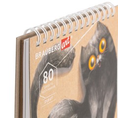 Скетчбук, белая бумага 120 г/м2 + крафт 80 г/м2 195х195 мм, 60 + 20 л., гребень, BRAUBERG ART DEBUT, 112983 Скетчбук, белая бумага 120 г/м2 + крафт 80 г/м2 195х195 мм, 60 + 20 л., гребень, BRAUBERG ART DEBUT, 112983 - фото 8